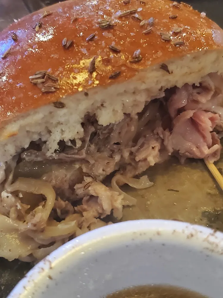 Beef on Weck with Carmelized Onion