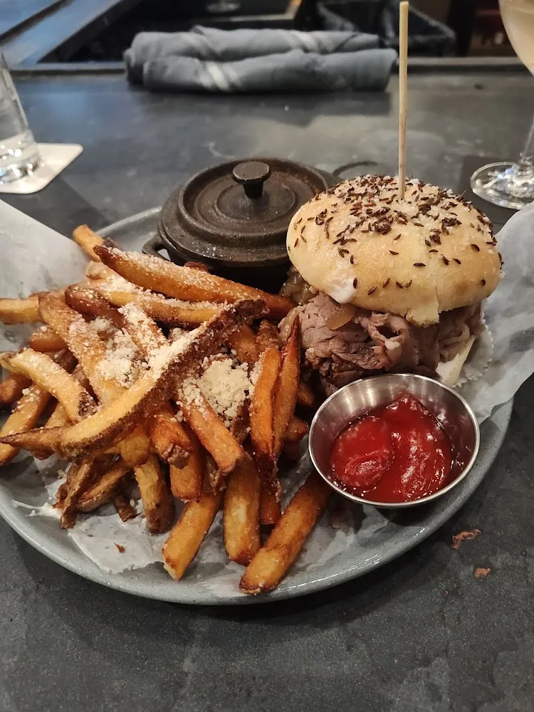 Beef on Weck with Truffle Fries